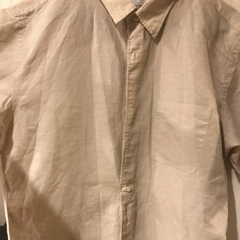 Tan button up
